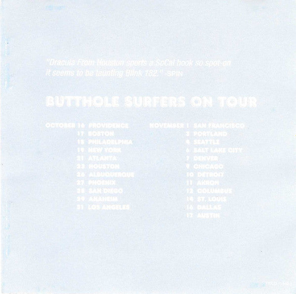 Butthole Surfers : Dracula From Houston (CD, Single, Promo)