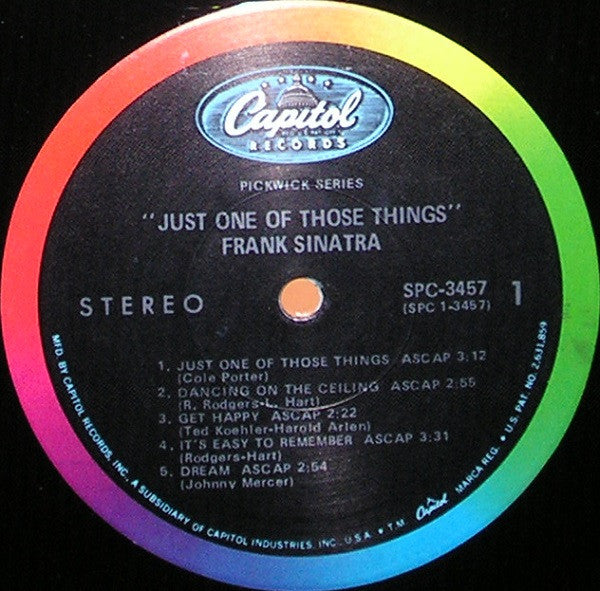 Frank Sinatra : Just One Of Those Things (LP, Comp, Scr)