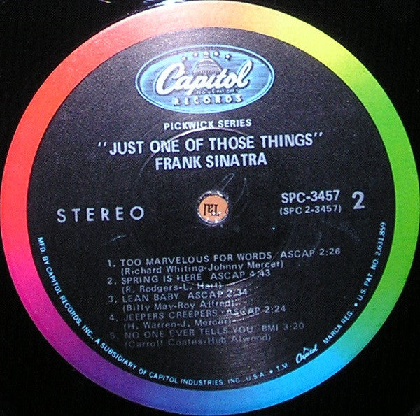 Frank Sinatra : Just One Of Those Things (LP, Comp, Scr)