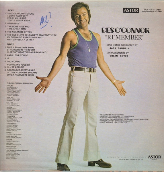 Des O'Connor : Remember (LP)
