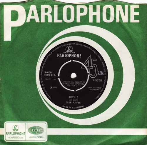 Deep Purple : Hush ! (7", Single, Mono, Kno)