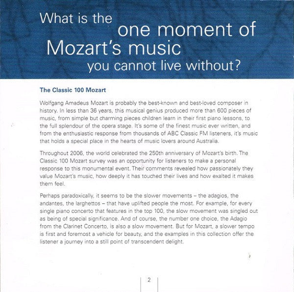 Mozart* - Various : The Classic 100 Mozart: Top Ten And Selected Highlights (CD, Comp)