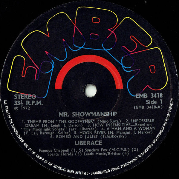 Liberace : Mr Showmanship (Volume Two) (LP, Album)