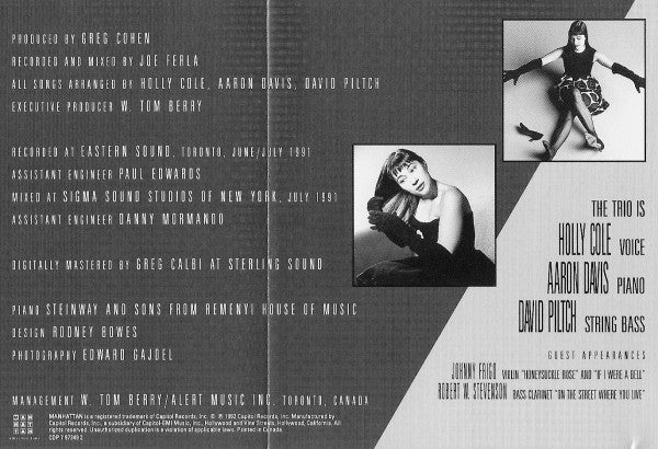 Holly Cole Trio : Blame It On My Youth (CD, Album)