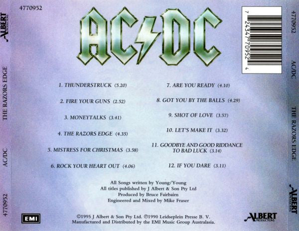 AC/DC : The Razors Edge (CD, Album, RE)