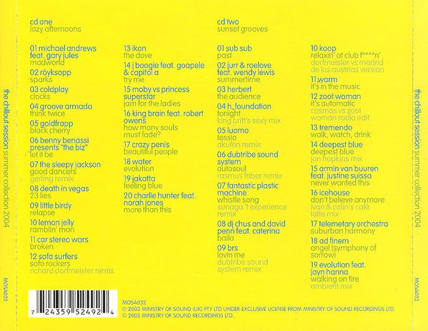 Various : The Chillout Session (Summer Collection 2004) (2xCD, Comp)