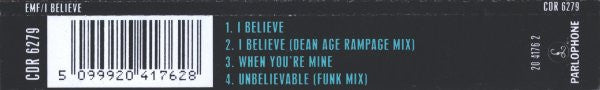 EMF : I Believe (CD, Single)