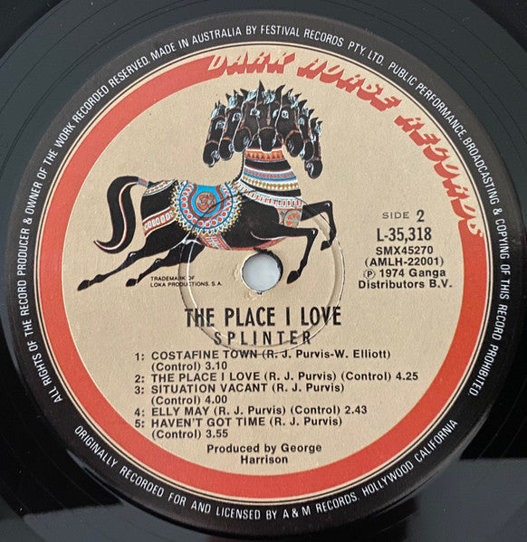 Splinter (2) : The Place I Love (LP, Album, Gat)
