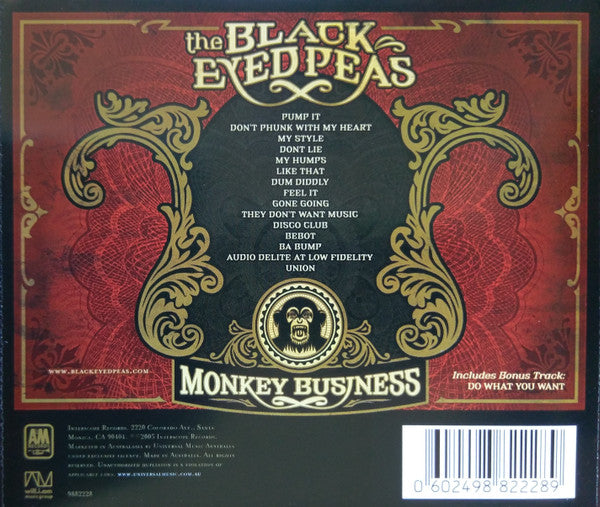 The Black Eyed Peas* : Monkey Business (CD, Album)
