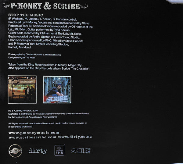 P-Money And Scribe (2) : Stop The Music (CD, Single)