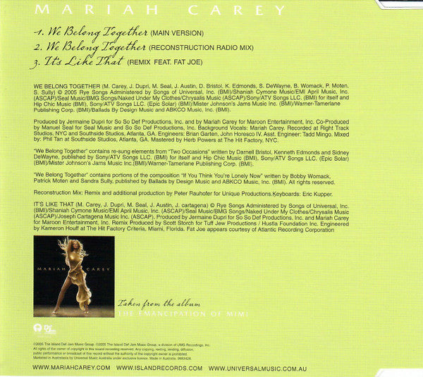 Mariah Carey : We Belong Together (CD, Single, Ltd)