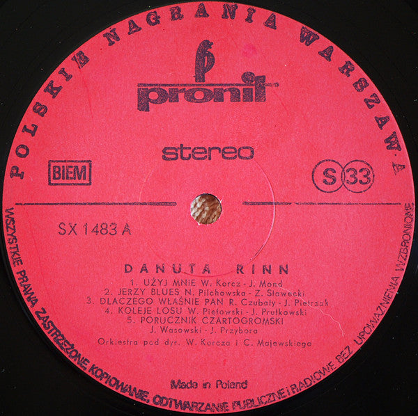 Danuta Rinn : Danuta Rinn (LP, Album)