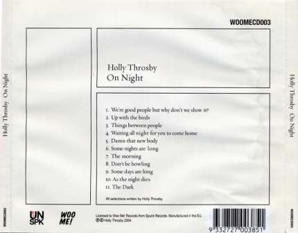 Holly Throsby : On Night (CD, Album)