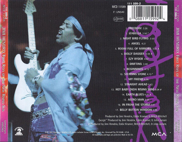 Jimi Hendrix : First Rays Of The New Rising Sun (CD, Album, Comp, RE, RM, Uni)