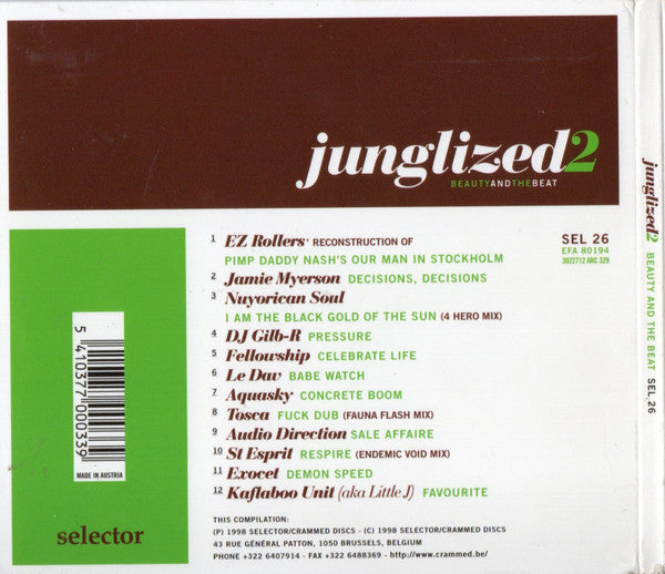 Various : Junglized 2 (Beauty And The Beat) (CD, Comp)