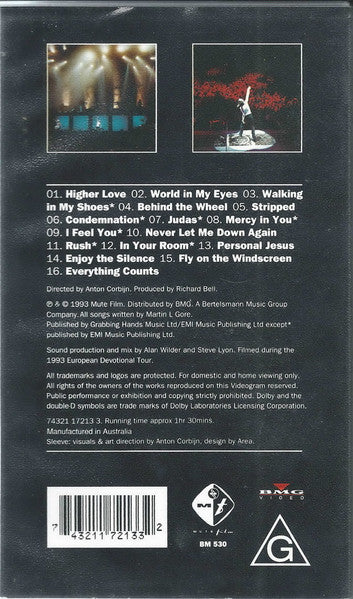 Depeche Mode : Devotional (A Performance Filmed By Anton Corbijn) (VHS, PAL)