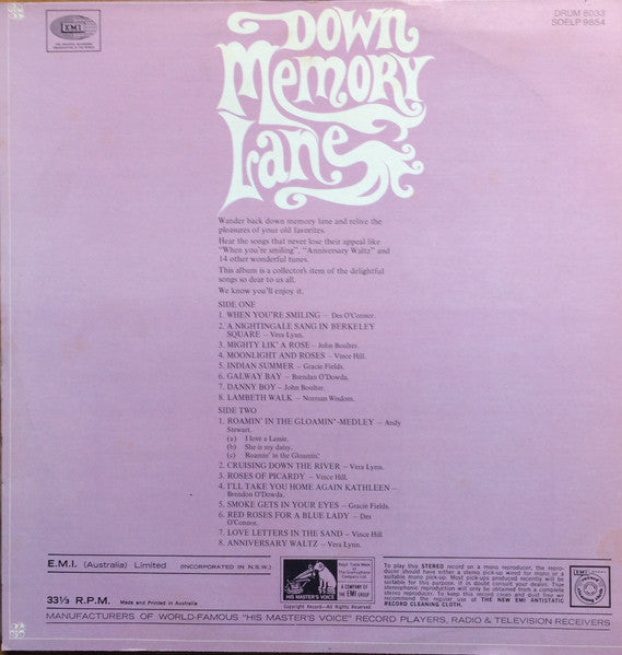 Various : Down Memory Lane (LP, Comp)