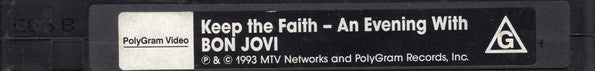 Bon Jovi : Keep The Faith - An Evening With Bon Jovi (VHS, PAL)