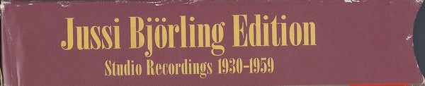 Jussi Björling : Jussi Björling Edition: Studio Recordings 1930-1959 (4xCD, Comp)