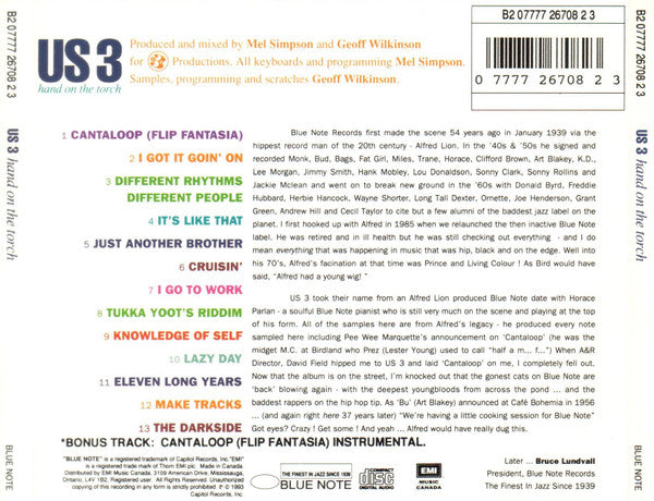 US 3* : Hand On The Torch (CD, Album, RE)