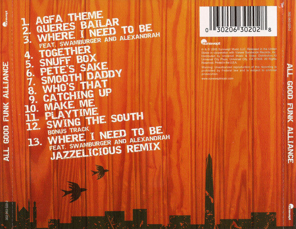 All Good Funk Alliance : On The One (CD, Album)