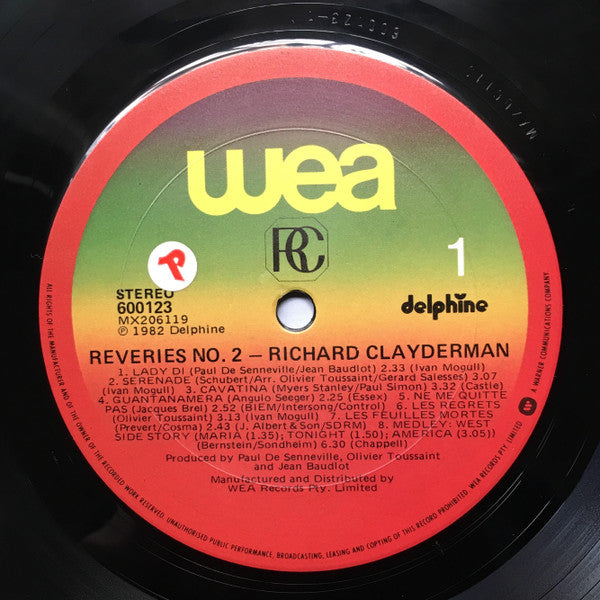 Richard Clayderman : Reveries No 2 (LP, Album)