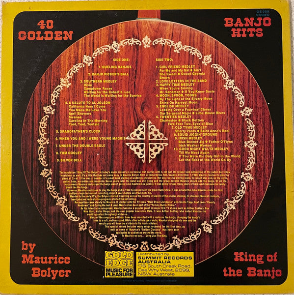 Maurice Bolyer : 40 Golden Banjo Hits (LP)