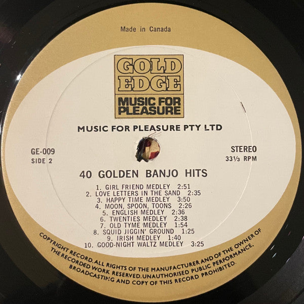 Maurice Bolyer : 40 Golden Banjo Hits (LP)