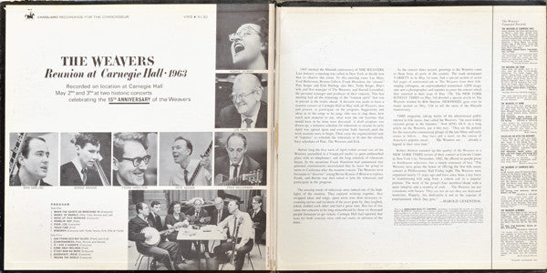 The Weavers : Reunion At Carnegie Hall - 1963 (LP, Mono)