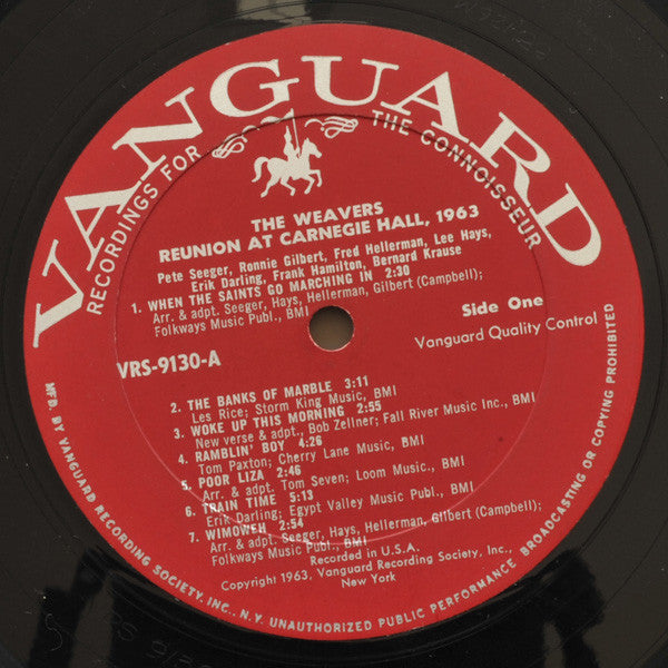 The Weavers : Reunion At Carnegie Hall - 1963 (LP, Mono)