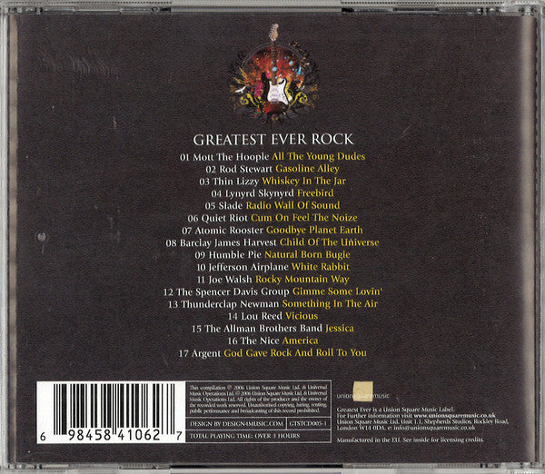 Various : Greatest Ever! Rock The Definitive Collection (3xCD, Comp)