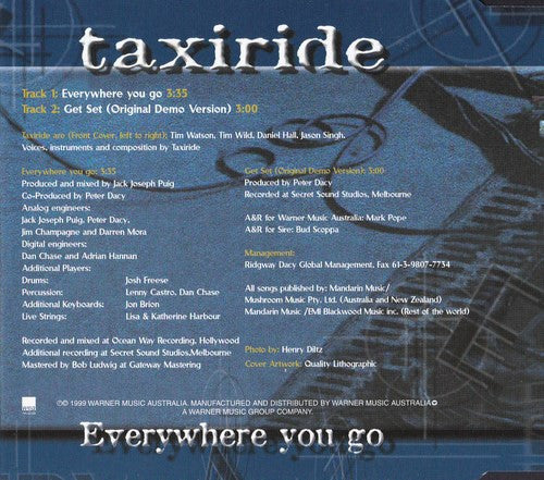 Taxiride : Everywhere You Go (CD, Single, Ltd, Pos)