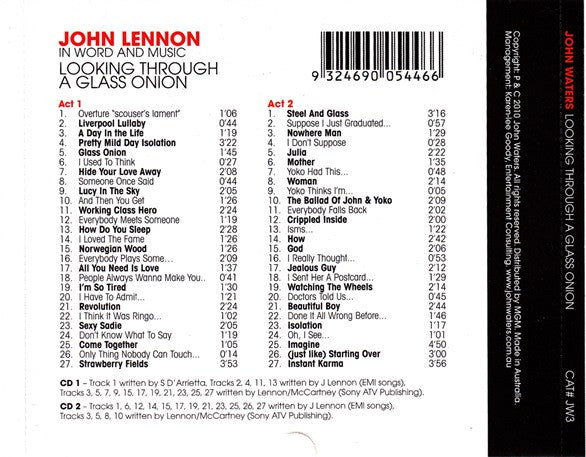 John Waters (4) : Looking Through A Glass Onion "Live" (2xCD, Album)