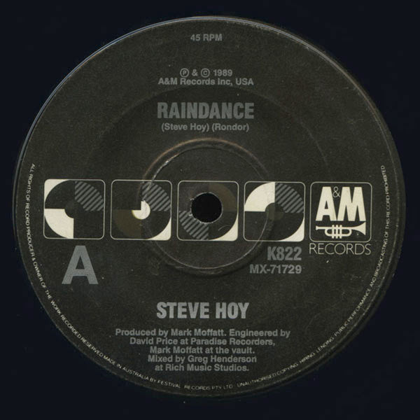 Steve Hoy (2) : Raindance (7", Single)