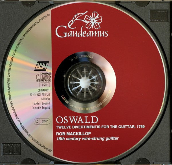 James Oswald, Rob MacKillop* : Twelve Divertimentis For The Guittar (1759) (CD, Album)