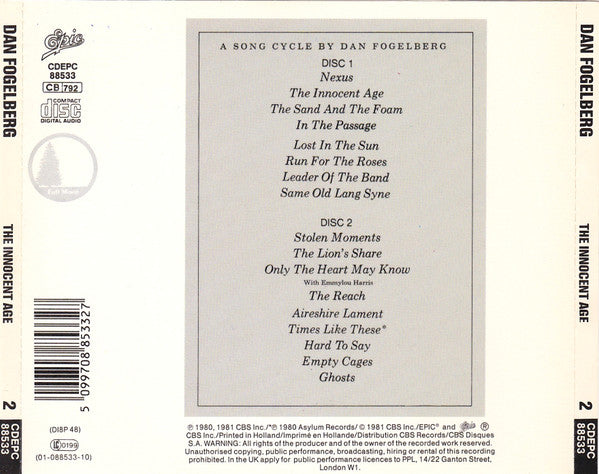 Dan Fogelberg : The Innocent Age (2xCD, Album, RE)