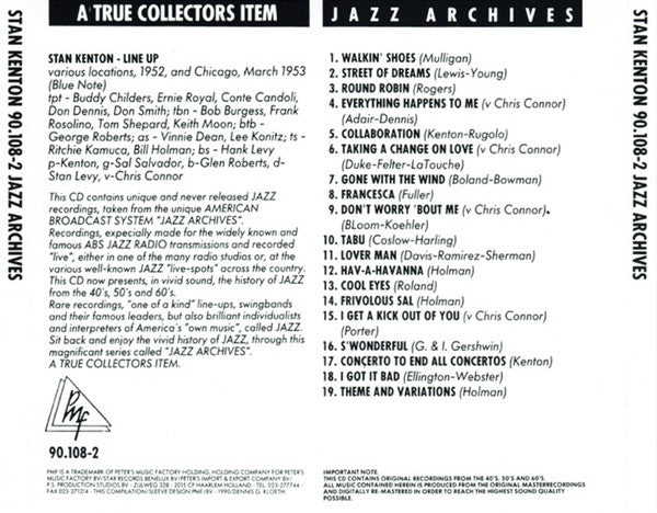 Stan Kenton : Jazz Archives (CD, Comp)