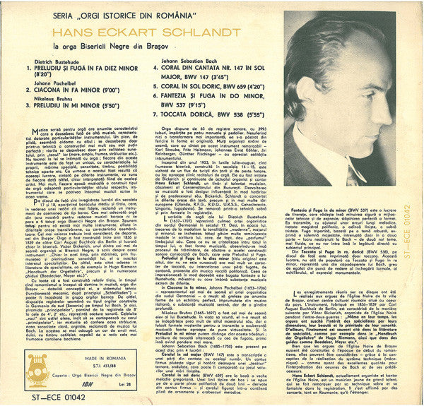 Hans Eckart Schlandt* : La Orga Bisericii Negre Din Brașov (LP, RE)