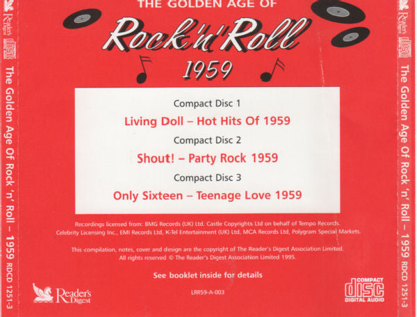 Various : The Golden Age Of Rock ’N’ Roll 1959 (3xCD, Comp)