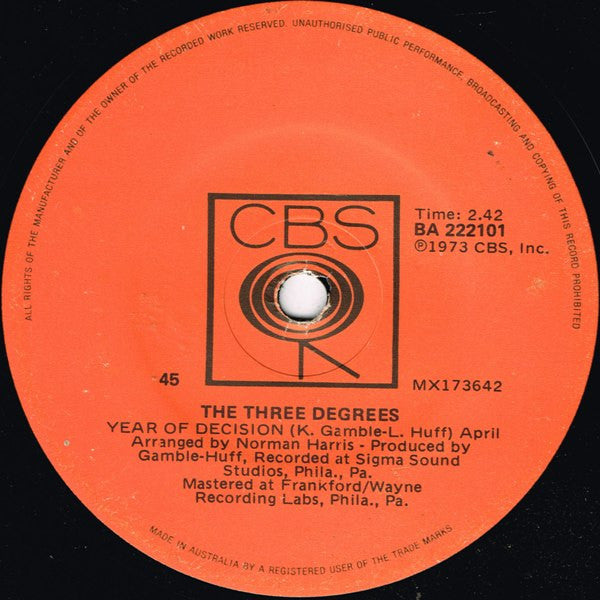 The Three Degrees : When Will I See You Again (7", Single)