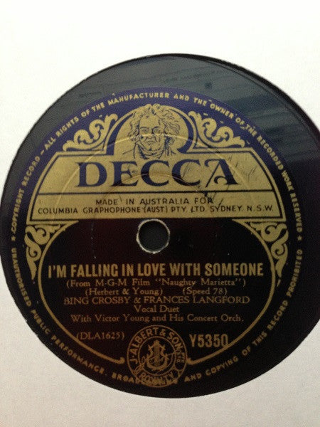 Bing Crosby : Ah! Sweet Mystery Of Life / I'm Falling In Love With Someone (Shellac, 10", RP)