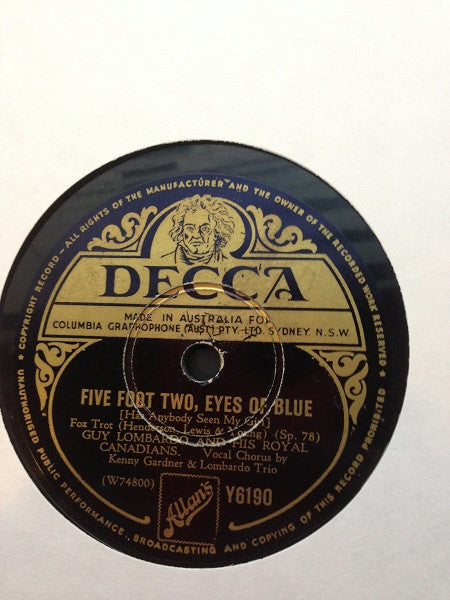 Guy Lombardo And His Royal Canadians : Five Foot Two, Eyes Of Blue / Hop-Scotch Polka (Shellac, 10")