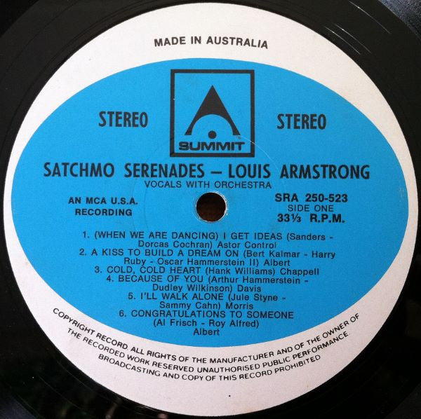 Louis Armstrong : Satchmo Serenades (LP, Comp)