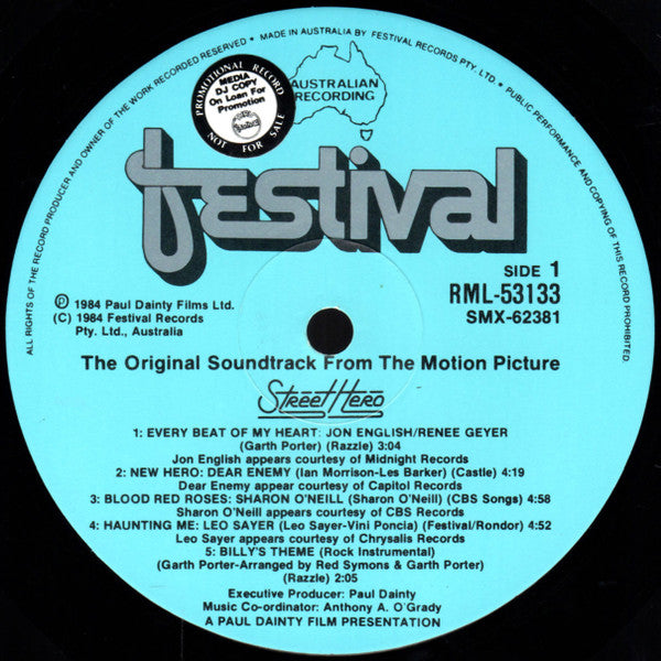 Various : Street Hero (The Original Soundtrack From The Motion Picture) (LP, Album, Gat)