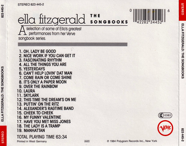 Ella Fitzgerald : The Songbooks (CD, Comp, RE)
