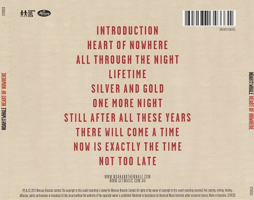 Noah And The Whale : Heart Of Nowhere (CD, Album)