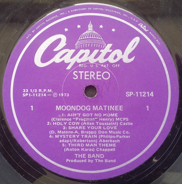 The Band : Moondog Matinee (LP, Album)