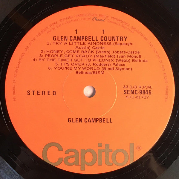 Glen Campbell : Glen Campbell Country (LP, Comp, RE)