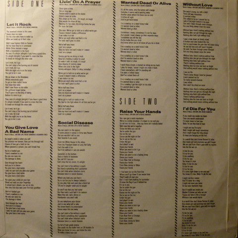 Bon Jovi : Slippery When Wet (LP, Album)