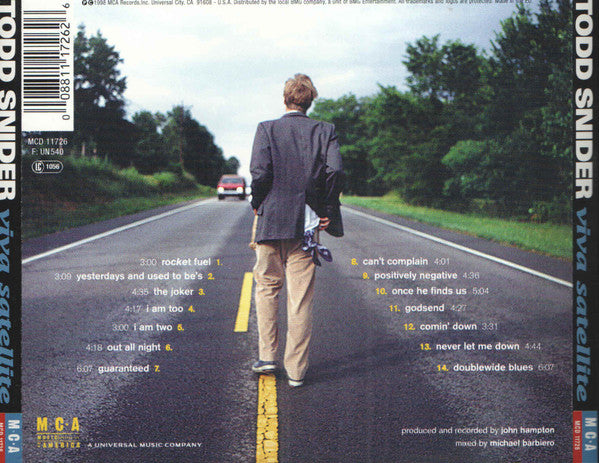 Todd Snider : Viva Satellite (CD, Album)